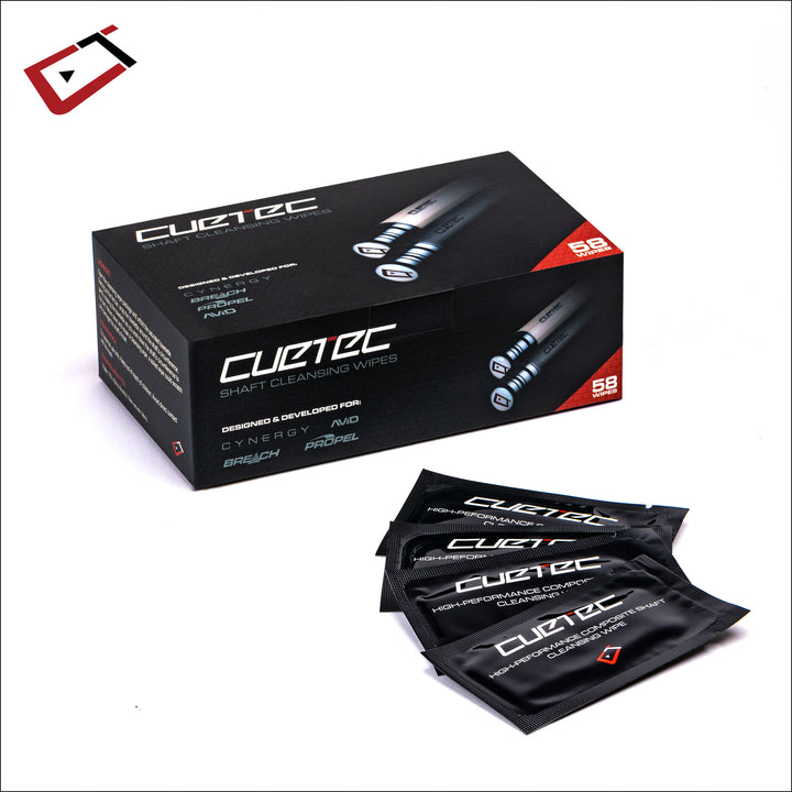 Cuetec Shaft Cleansing Wipes – Box of 58