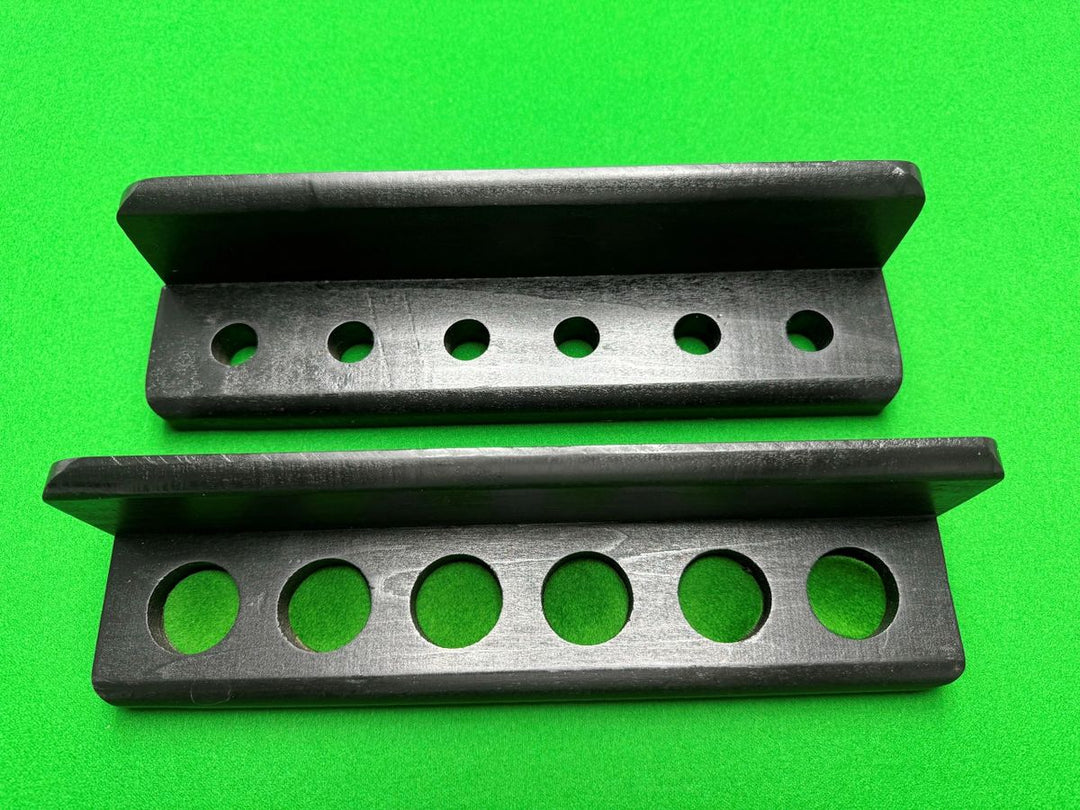 6 Hole Painted Black Cue Rack